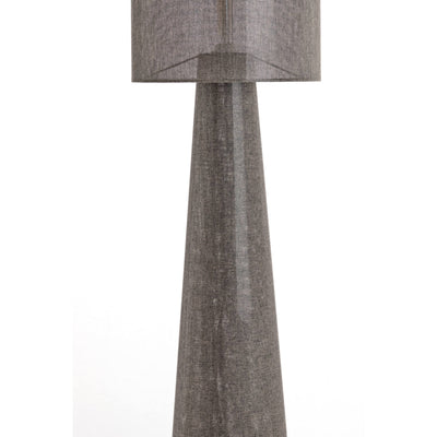 180cm Linen Grey Round Floor Lamp