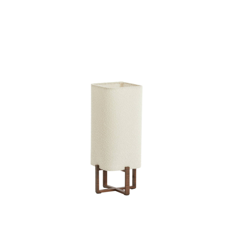 Boucle & Wood Table Lamp
