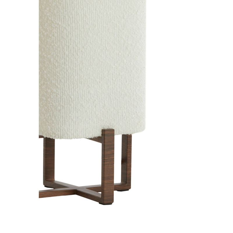 Boucle & Wood Table Lamp