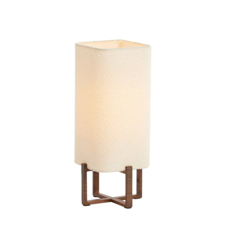 Boucle & Wood Table Lamp