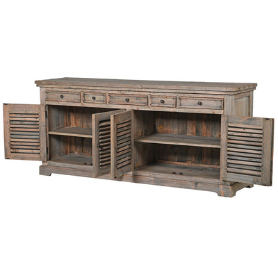 Reclaimed Pine Louvred Sideboard