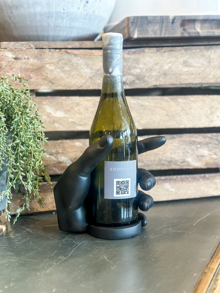Hand Wine Bottle Holder Black – Zoohause