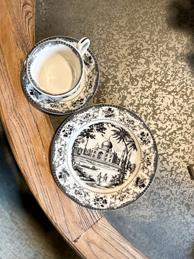 Aged Chinoiserie Printed Cup & Saucer