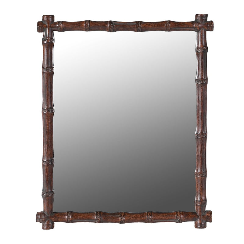 Dark Brown Bamboo Effect Mirror