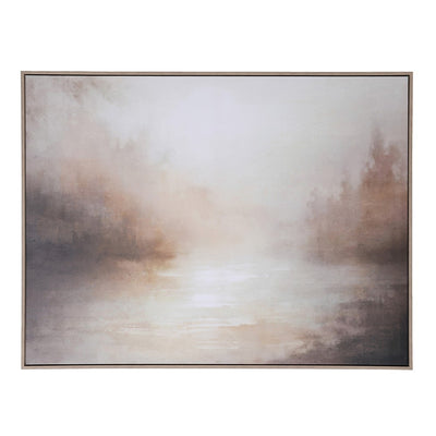 Neutral Misty Landscape Canvas