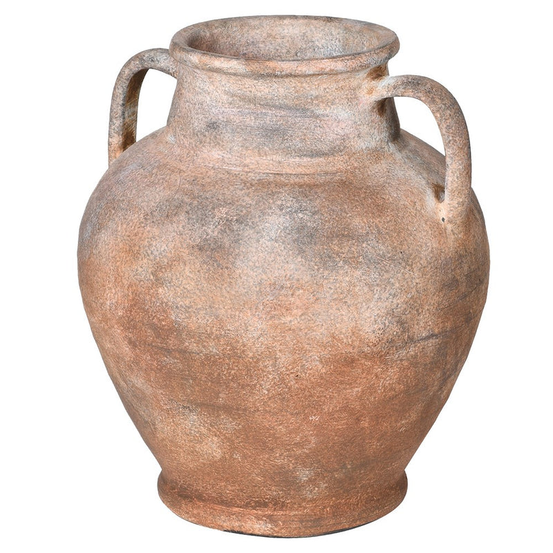 Mottle Effect Short Terracotta Vase