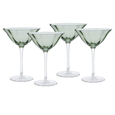 Olive Tinted Martini Glass