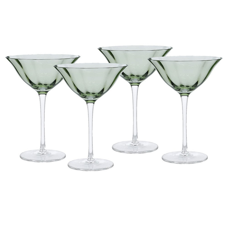 Olive Tinted Martini Glass