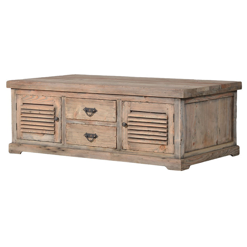 Reclaimed Pine Louvred Coffee Table