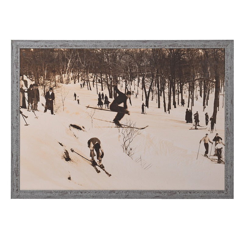 Sepia Skiing Print