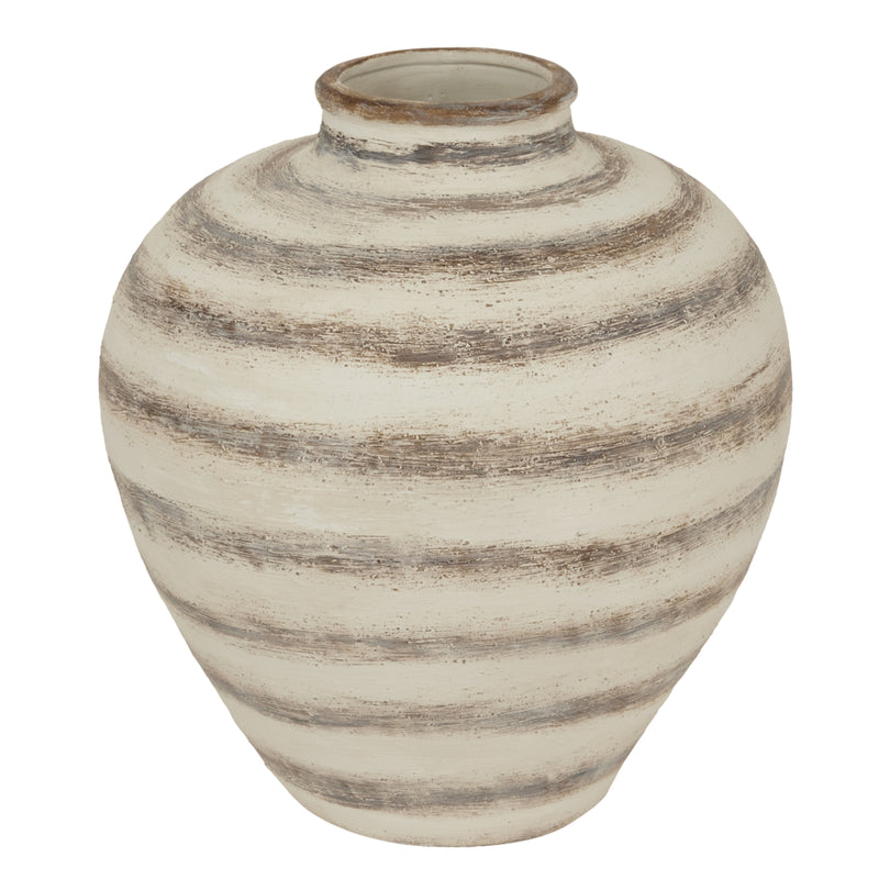 Large Neutral Stripe Amfora Vase