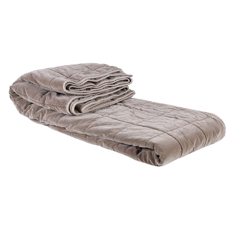 220x240cm Taupe Squares Quilt