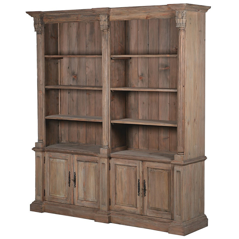 Reclaimed Pine 4 Door Bookcase