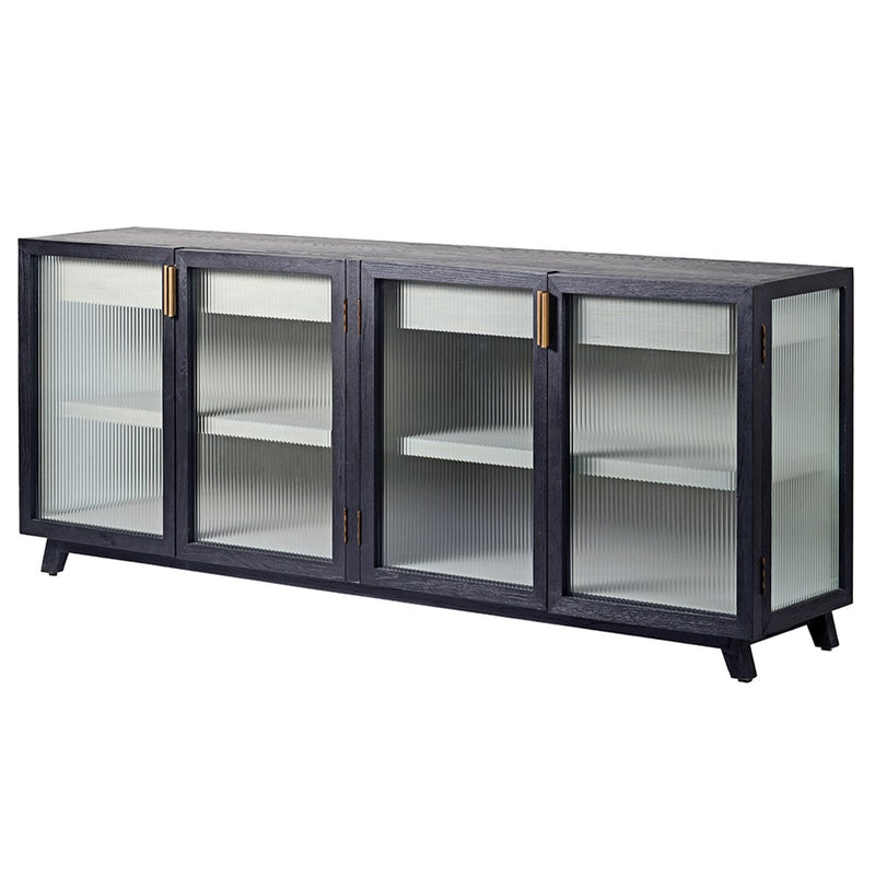 Ribbed Glass Sideboard