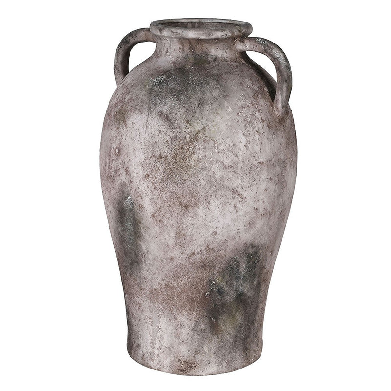 Large Charcoal Burnt Effect Terracotta Vase