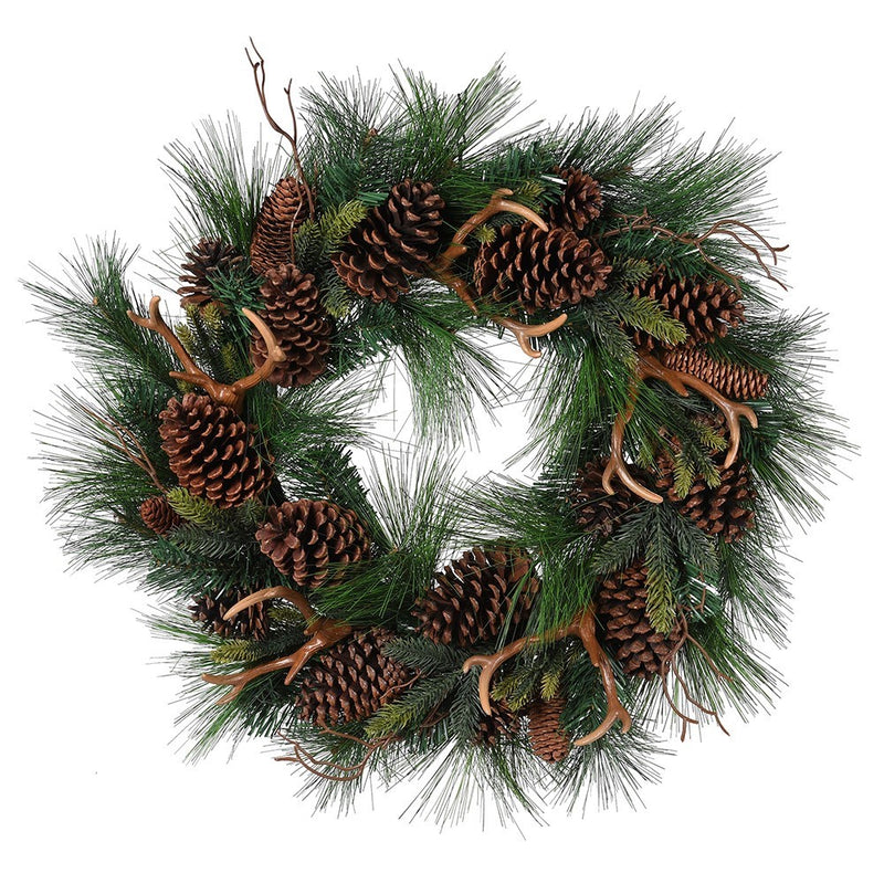 Pinecone & Horn Wreath