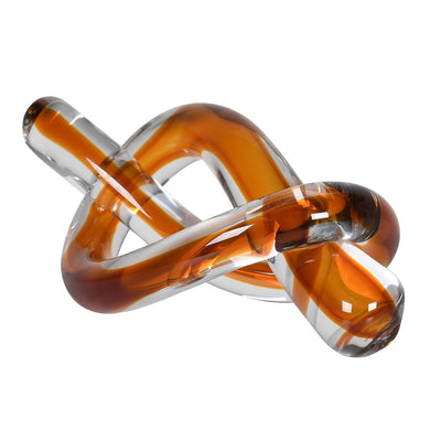 Twisted Amber Glass Knot