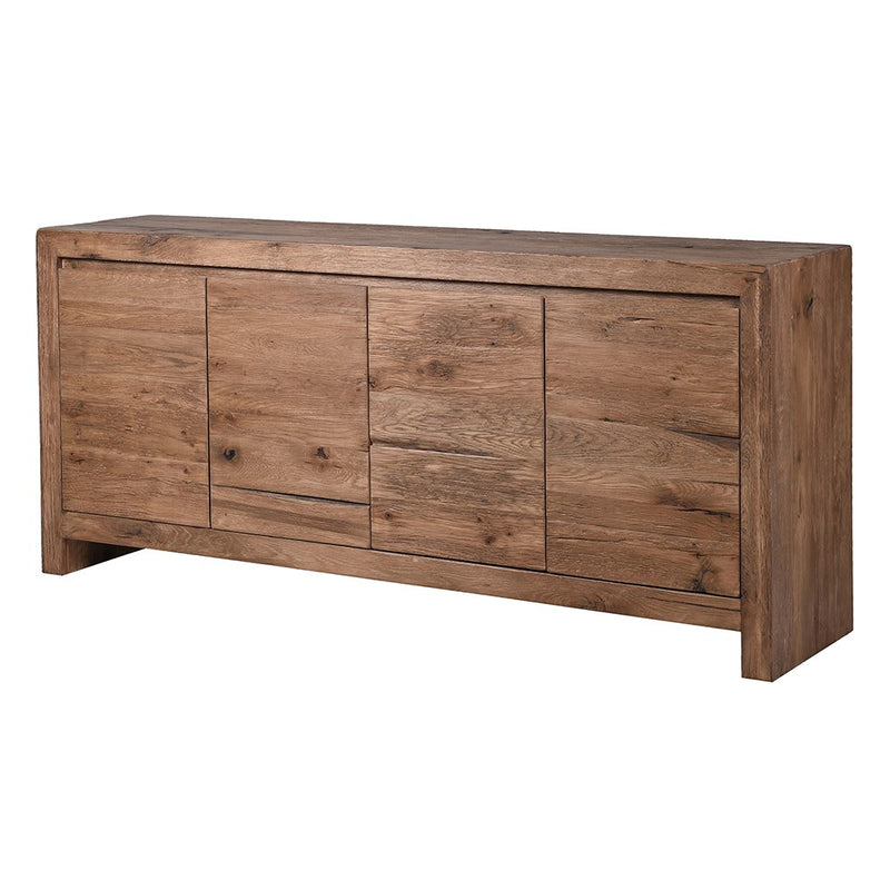 Rustic Oak 4 Door Sideboard