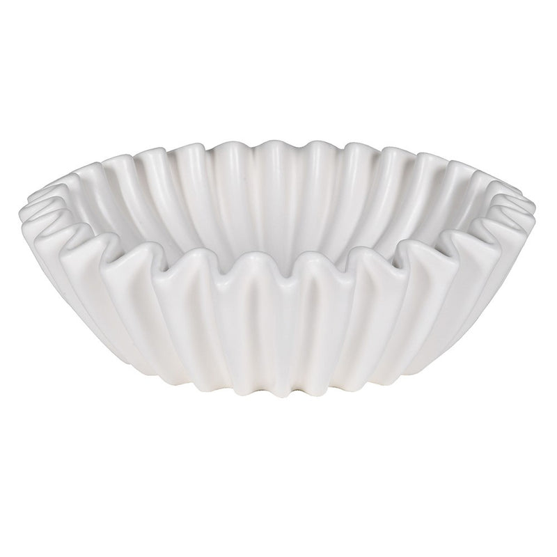 White Porcelain Waved Bowl