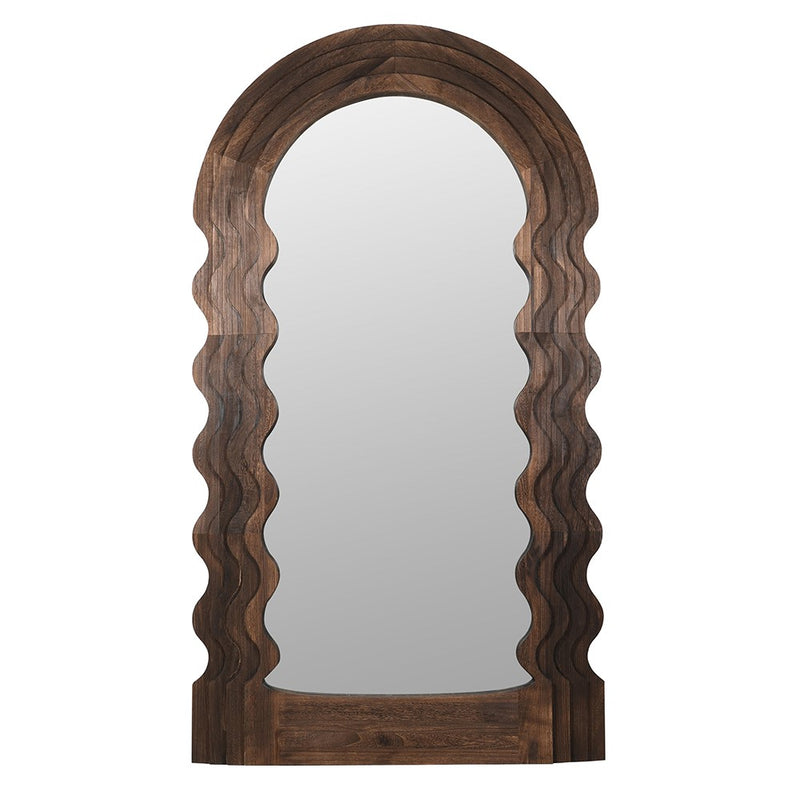 Paulownia Wave Wood Mirror