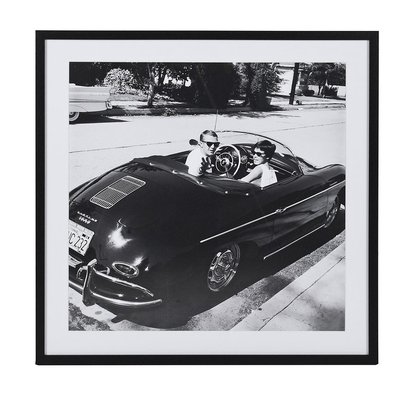 Black & White Mcqueen Porsche Print
