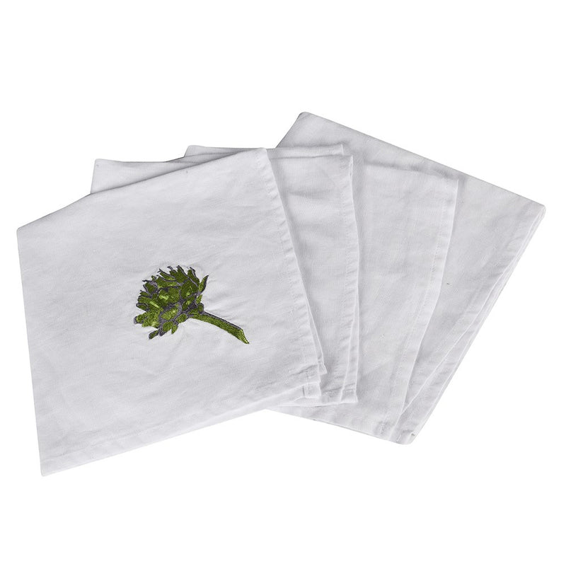 Green Artichoke Linen Napkin