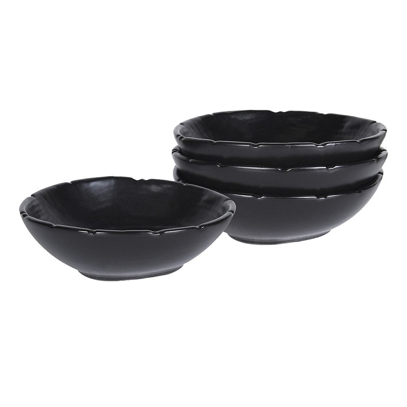 Black Stoneware Dipping Bowl