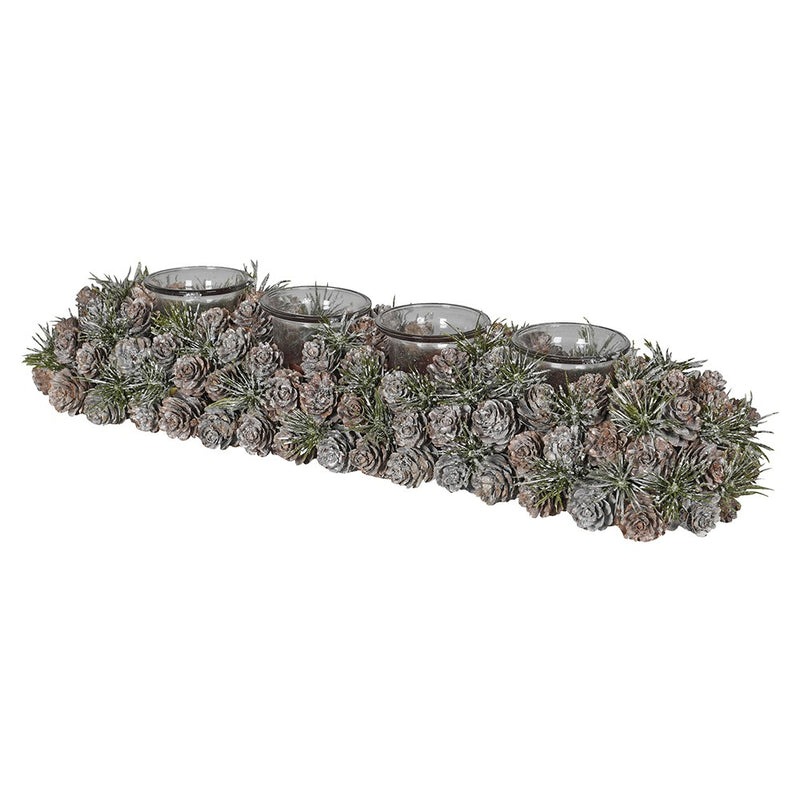 Frosted Pine 4 Candles Holder