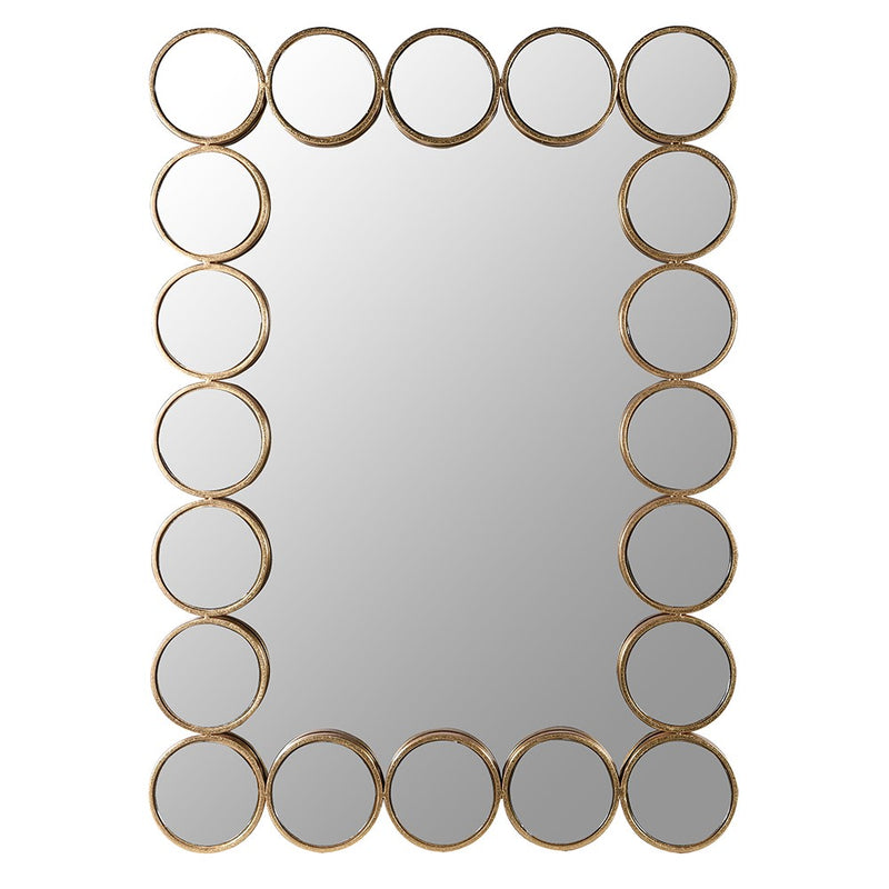 Multi Circle Rectangular Wall Mirror