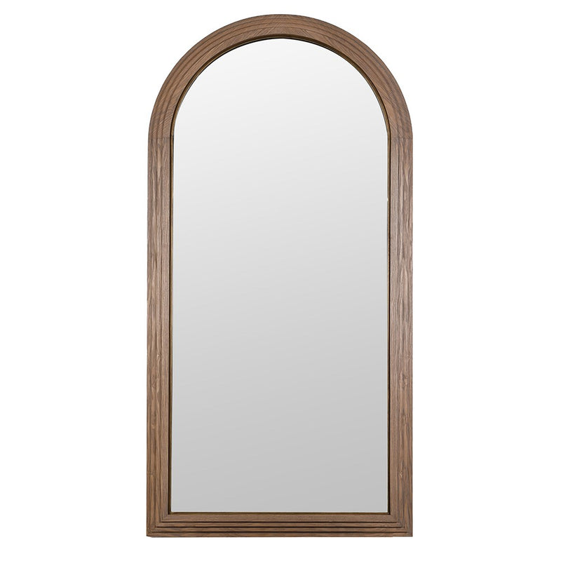 Wooden Ridged Arch Mirror