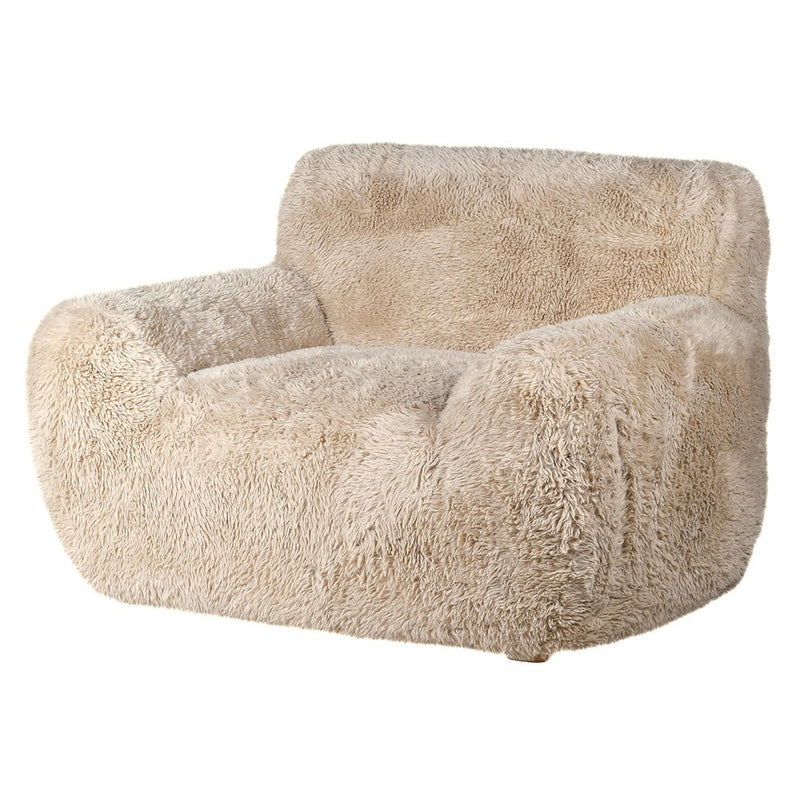 Cream Faux Sheepskin Armchair
