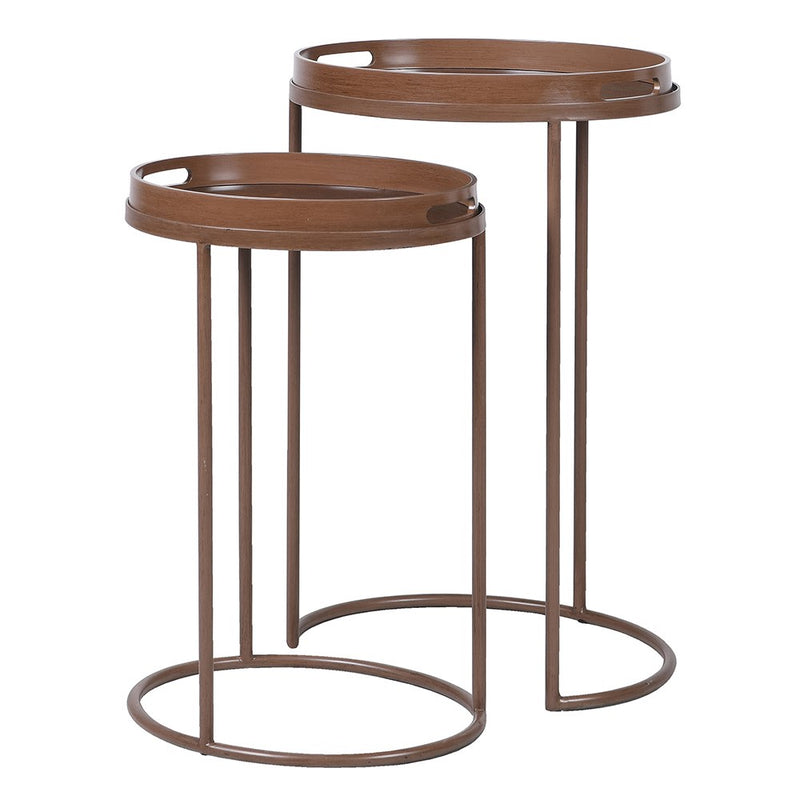 Set of 2 Muted Mist Tray Tables