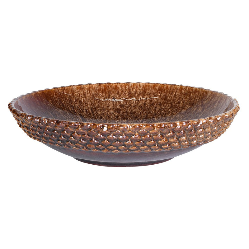 Brown Glazed Speckle Large Bowl
