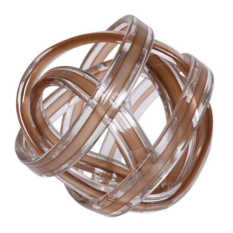 Twisted Brown Glass Knot