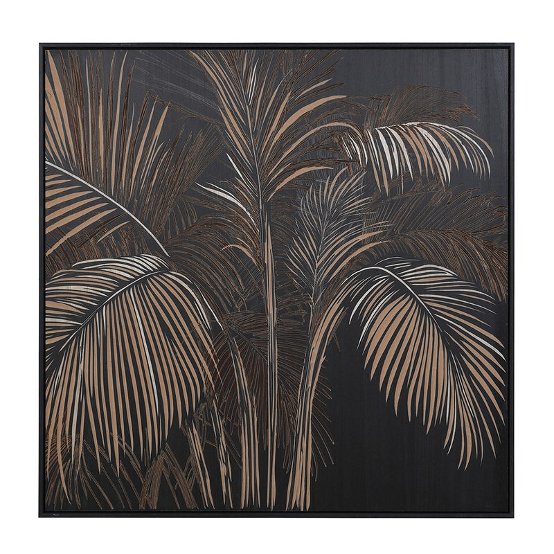 Etched Black & Neutral Palm Picture