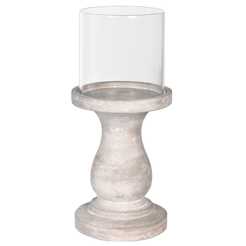 Tall Cement Candle Holder Hurricane