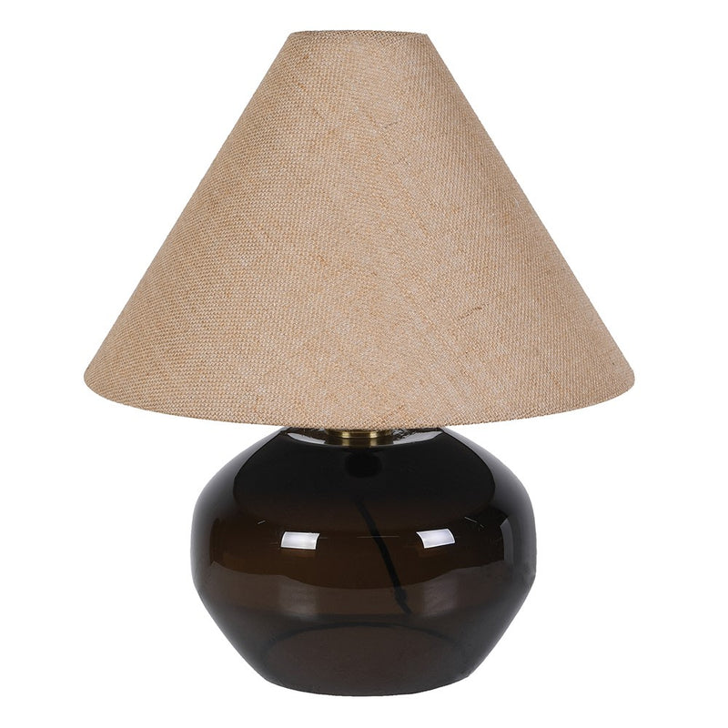 Sepia Table Lamp With Sloped Jute Shade