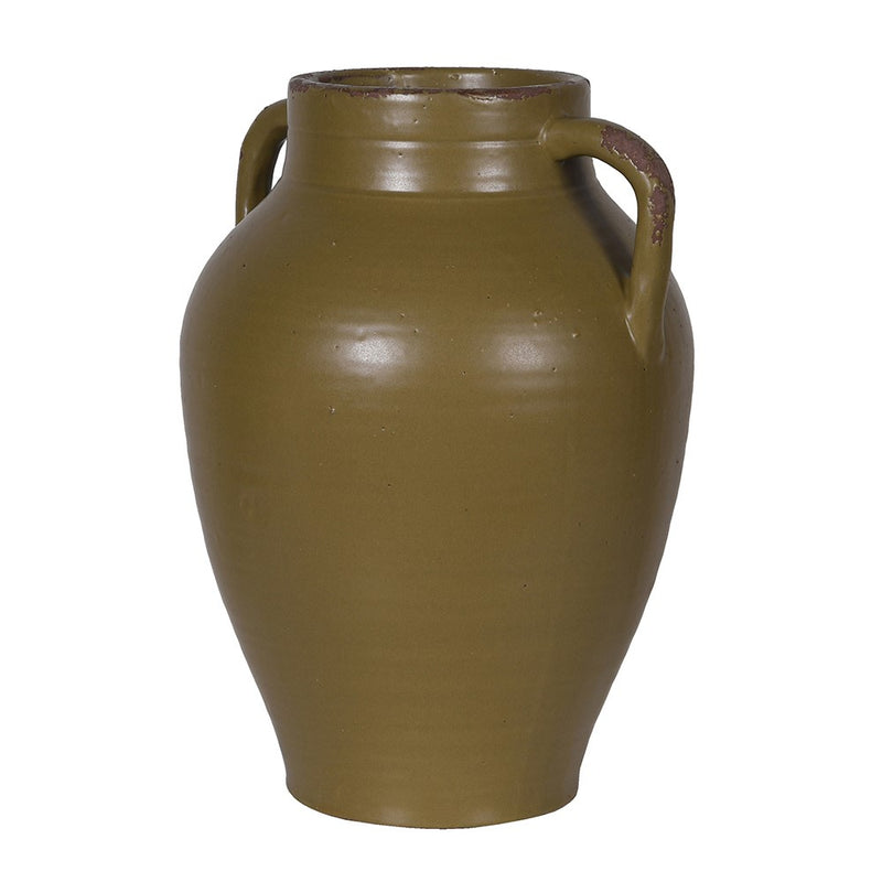 Olive Stoneware Vase