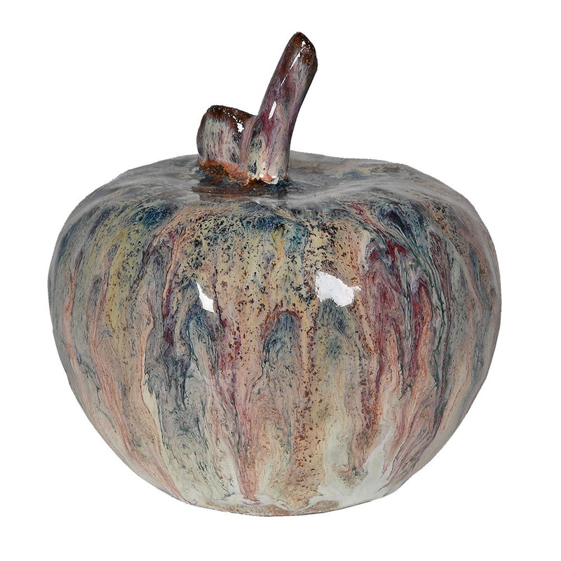 Brown Ombre Glaze Apple Ornament
