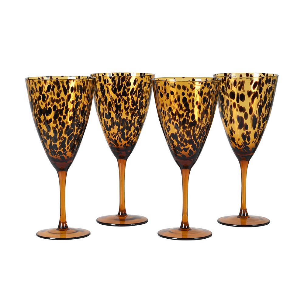 Leopard Print Goblet Glass  Zoohause