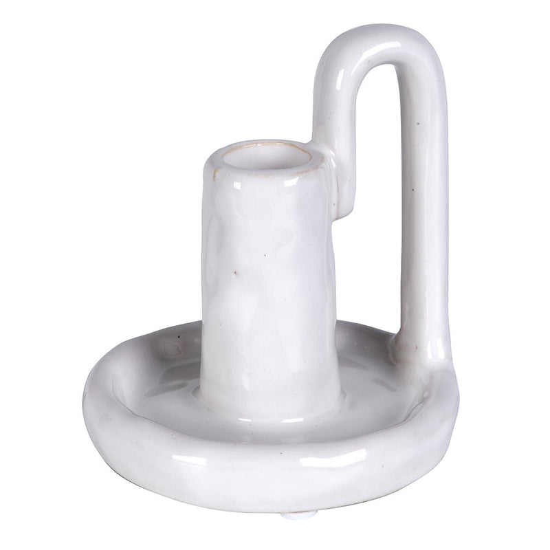 Cream Ceramic Candle Holder