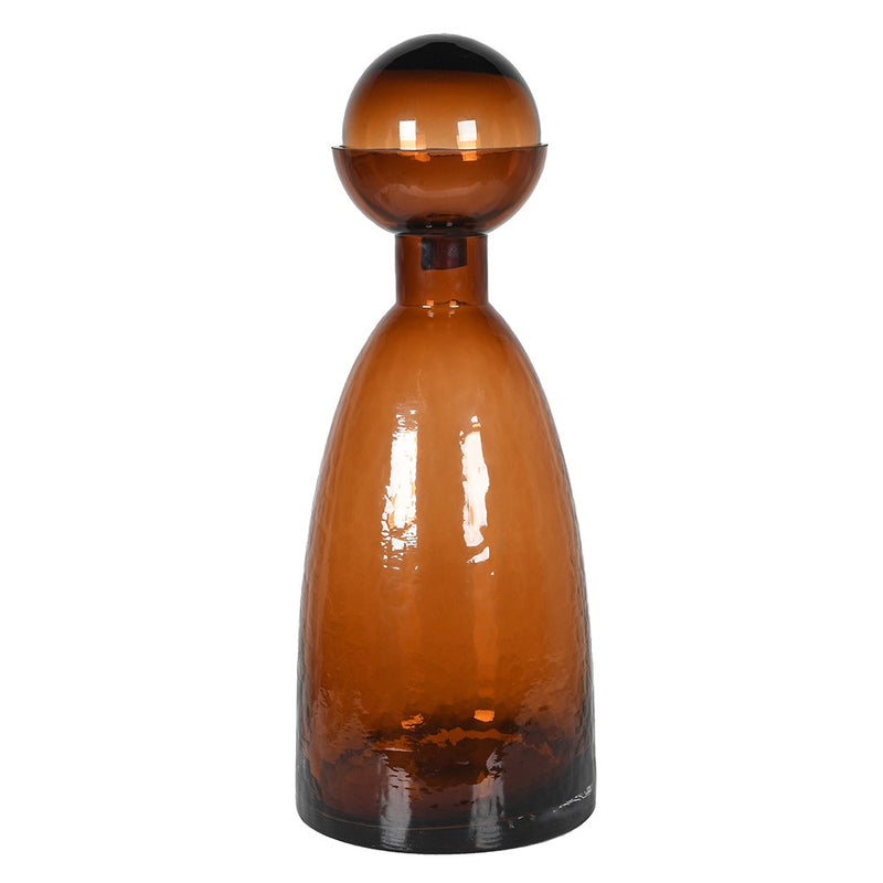 Large Glass Amber Bottle