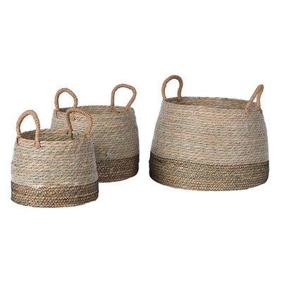 S/3 Neutral Rush Baskets