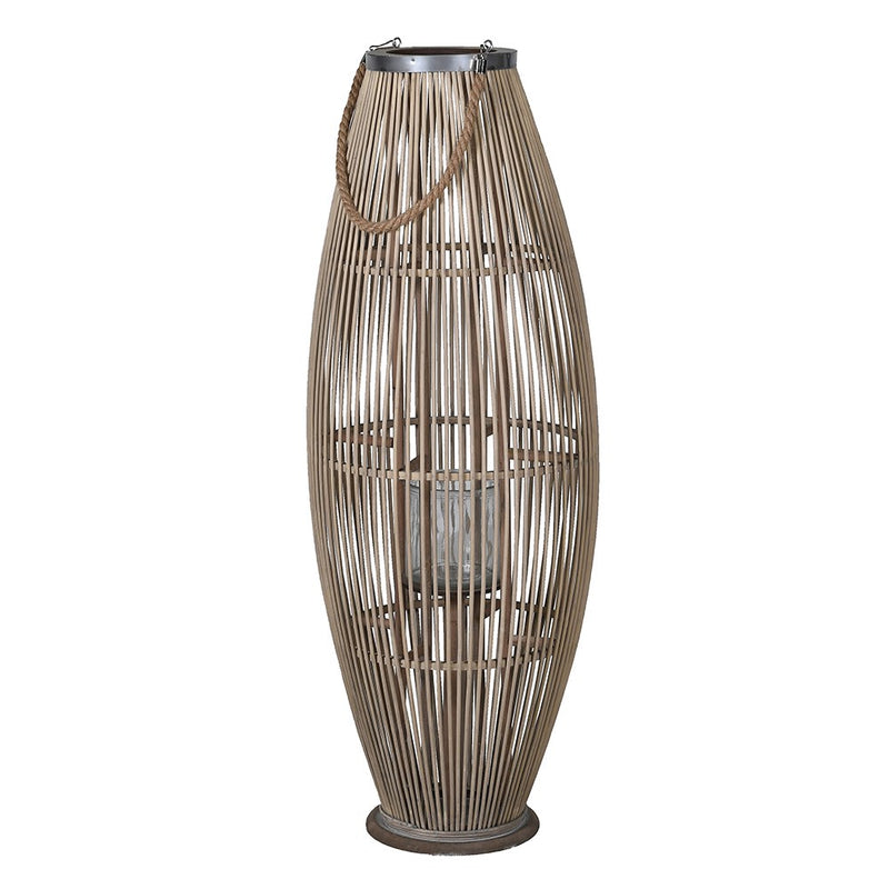 93cm Slim Oval Bamboo Lantern