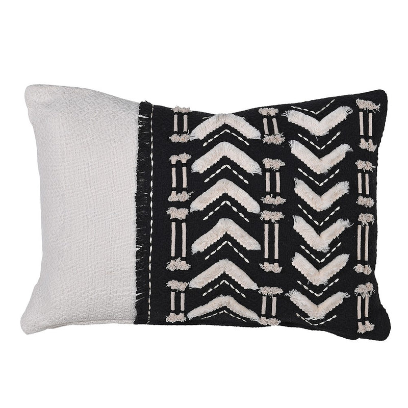 Black/Natural Cotton Cushion