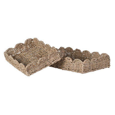 S/2 Scallop Edge Seagrass Trays