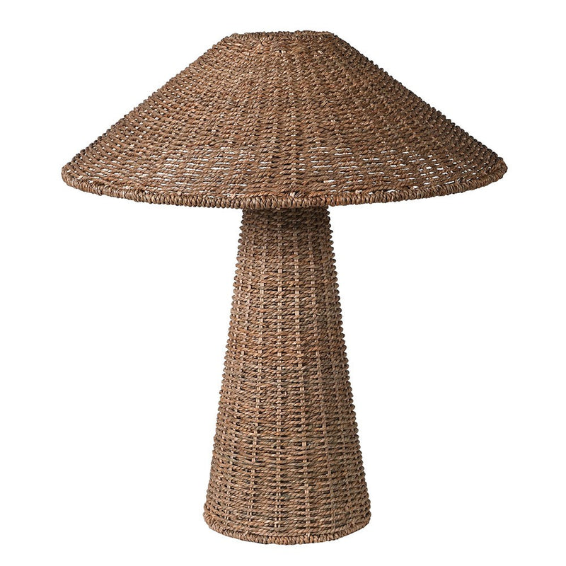 Rattan Sloped Shade Table Lamp