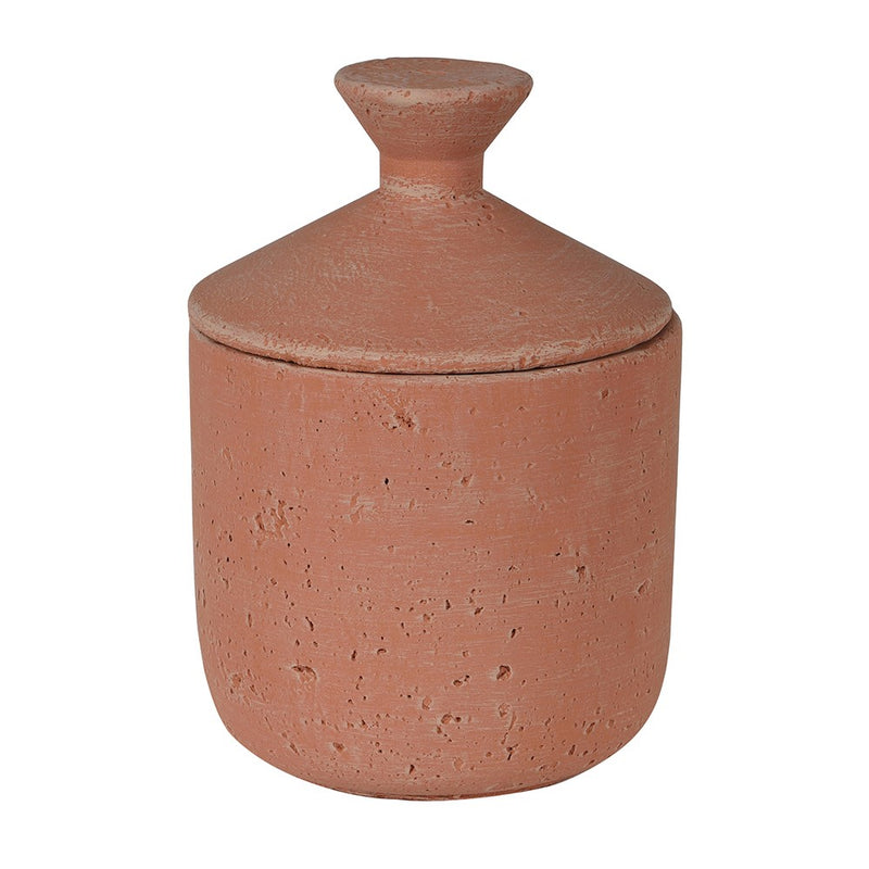 Small Terracotta Lidded Jar