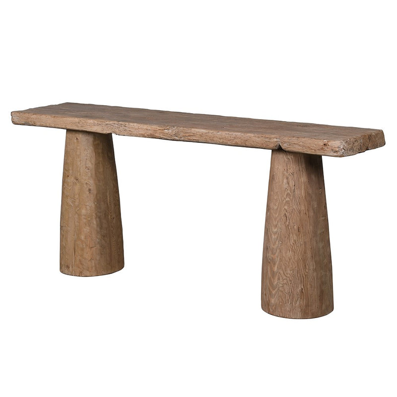 Rustic Tapered Pine Console Table