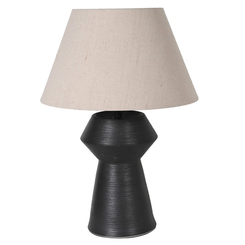 Black Tapered Lamp W/Shade